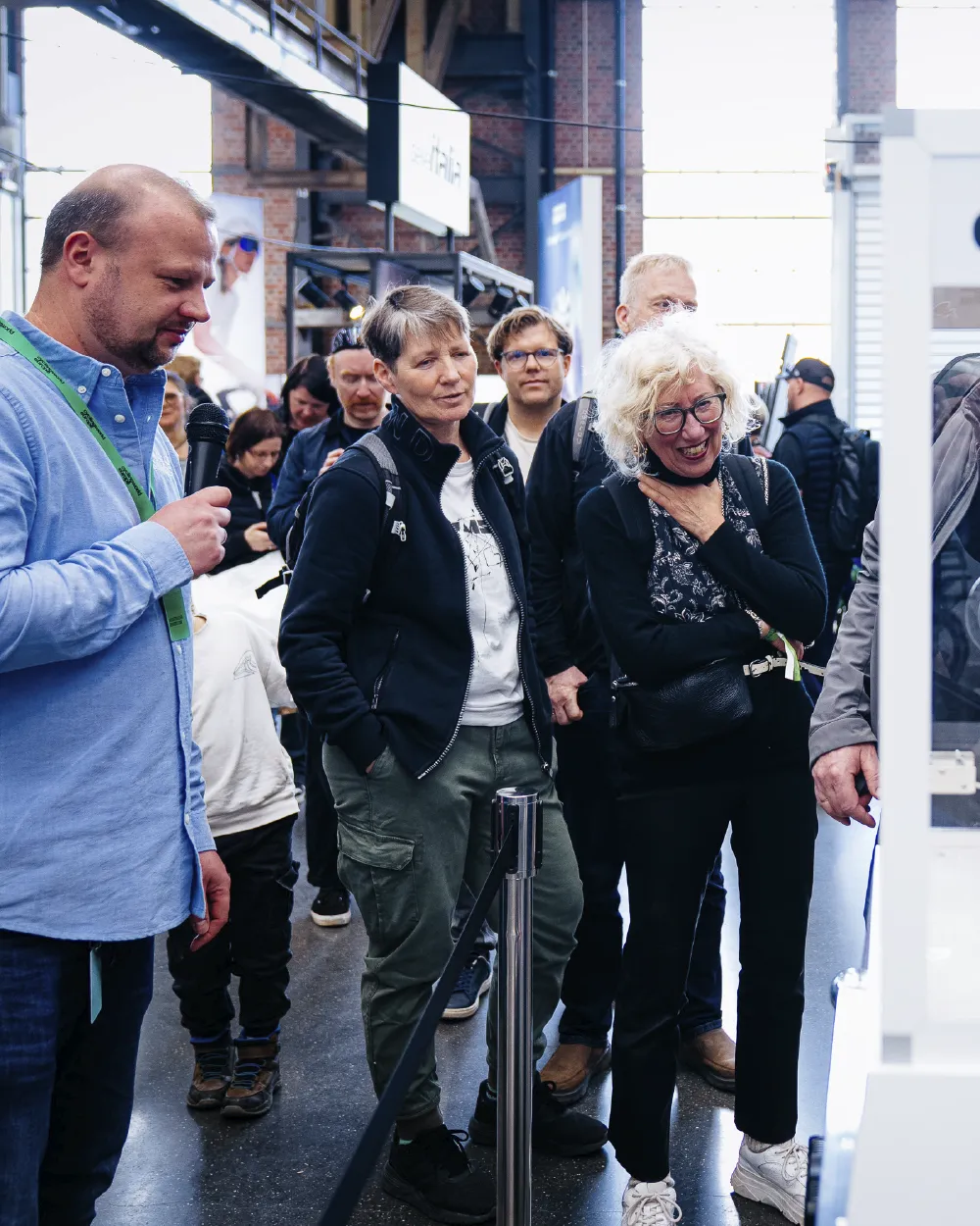 People queueing with anticipation at the activation